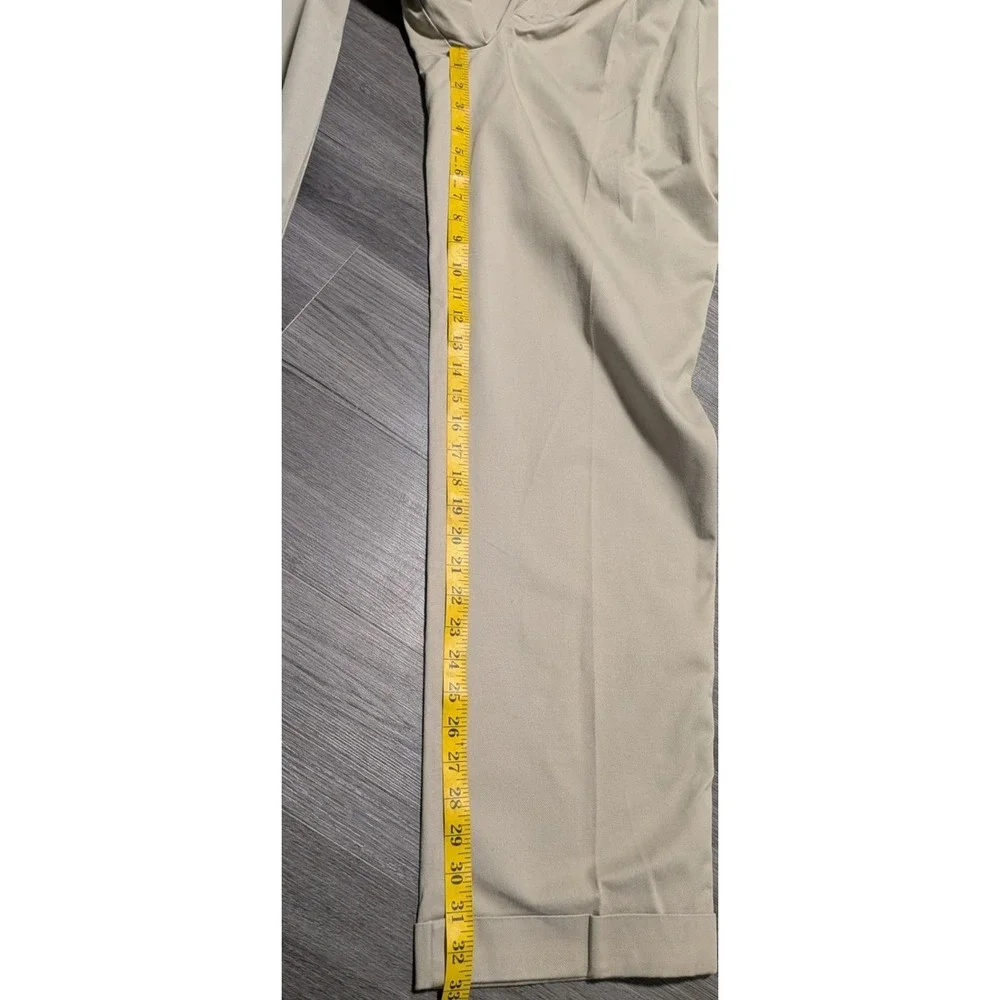NWT VTG Banana Republic Men's Tan Smithfield Chino Pleated Cuff Pants Size 36x34